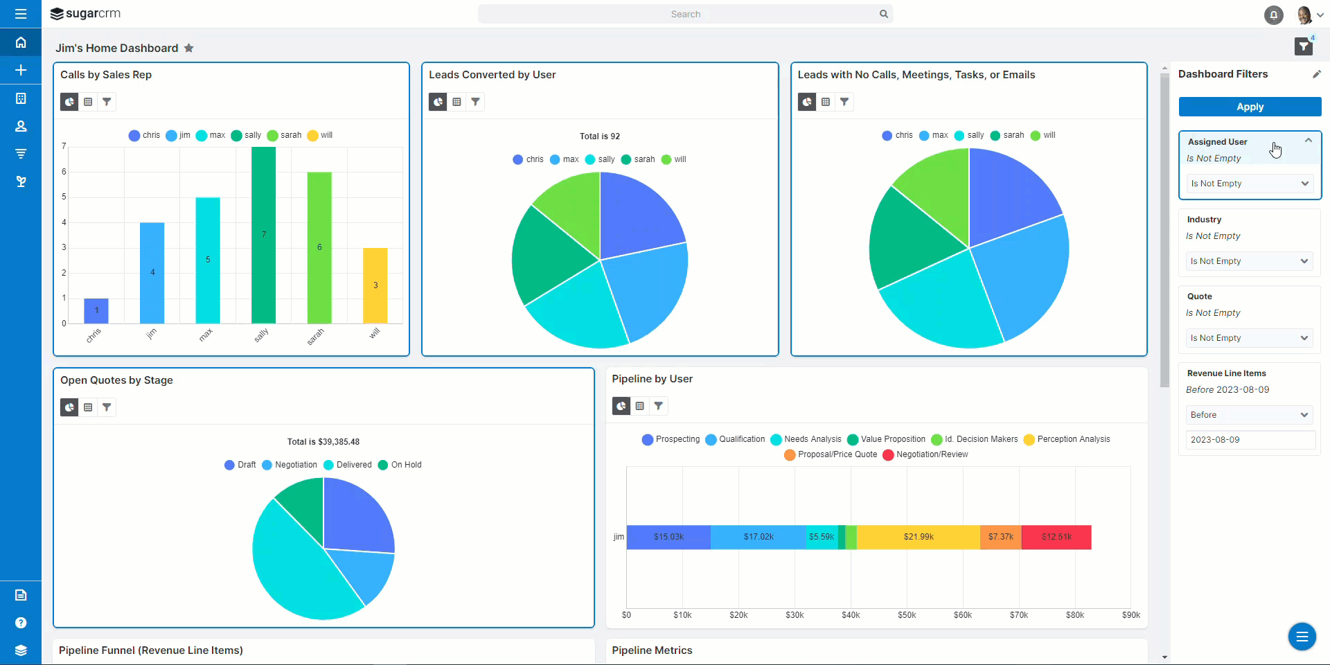 highlight affected report dashlets 