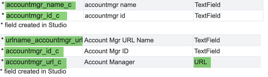 Studio calculated fields in Accounts and Cases modules