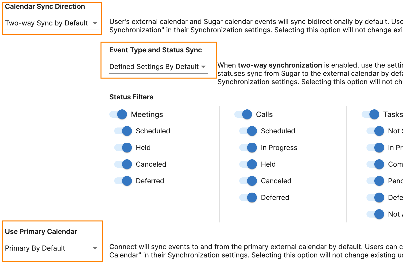 caledar synchronization 