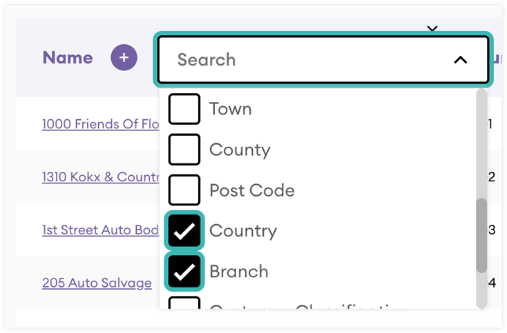 sales-i add column to list view dropdown